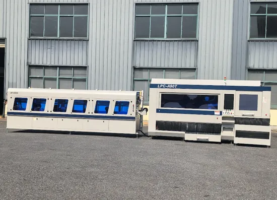 2 Chuck 0 Tailing Tube Laser Bevel Cutting Machine for Metal Pipe Tube Carbon Steel Iron Stainless Steel 6m
