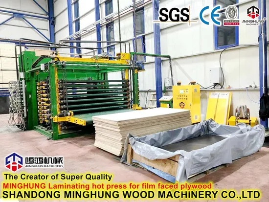Laminating Film Hot Press Machine for Building Materials Shuttering Construction Black Film Faced Plywood Production 