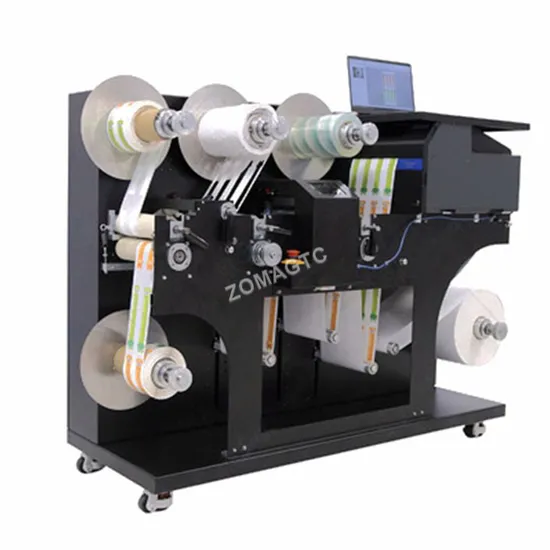 High Quality Qr Code Barcode Printing Digital Rotary Roll to Roll Sticker Label Paper Film Printing Laminating Slitting Die Cutting All in One Machine 
