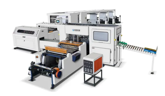 Automatic Paper Roll Rotary Sheeting Machine Kraft Paper Cutting Sheeter with Automatic Packaging Machine 