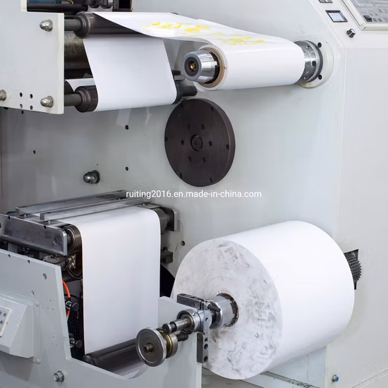 320mm Water Transfer PE Label Paper Adhesive Sticker Flexographic Printing Machine PVC Film Aluminum Foil Flexo Printing Machine with Slitting and Die Cutting