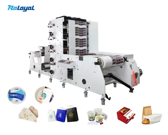 4 Colors Adhesive Label Flexographic Printing Machine 