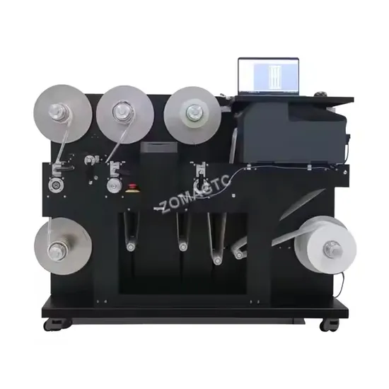 Digital Roll to Roll Label Printing Cutting Laminating Collect Waste and Slitting Functions in One Machine 