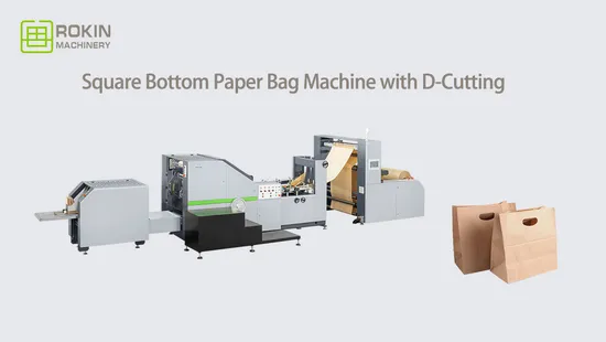 Rokin Brand Fully Automatic with Handle Paper Bag Making Machine 